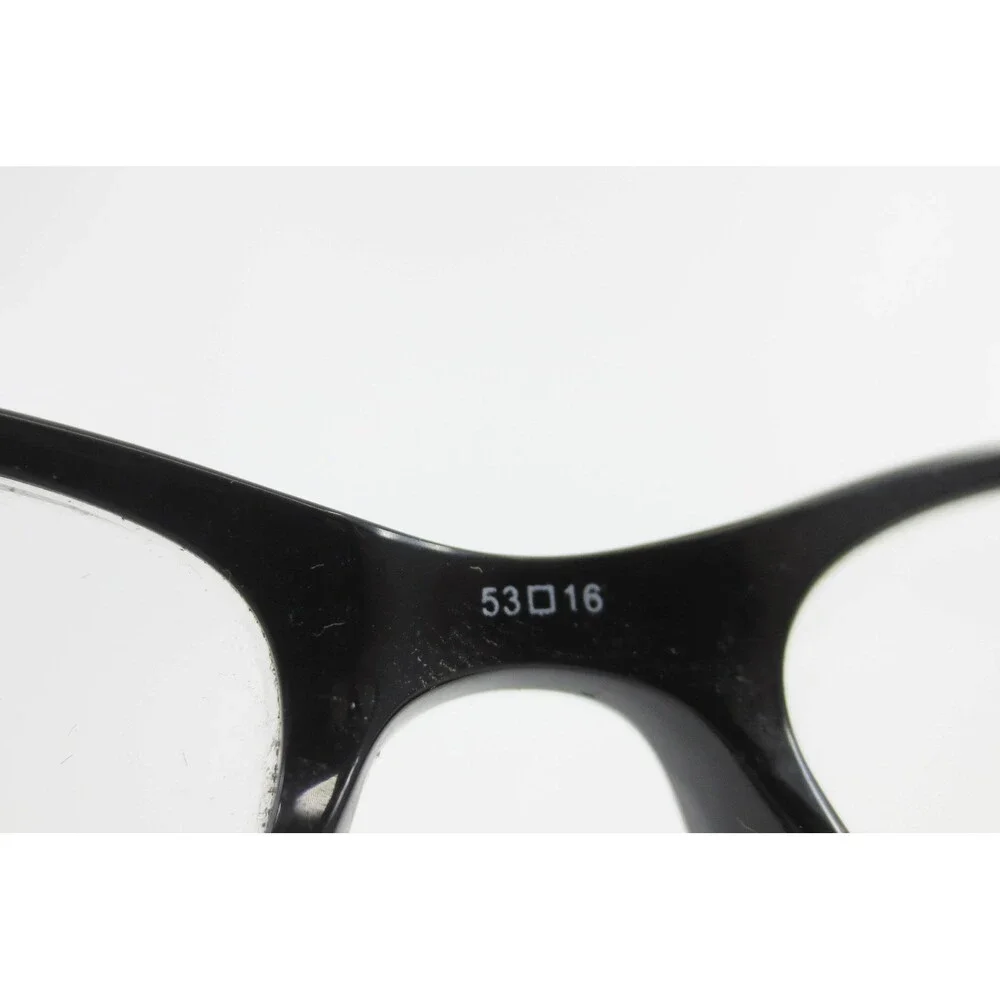 CM 6011 BK Rectangular Black Eyeglass Frames with Braided Chain Temples